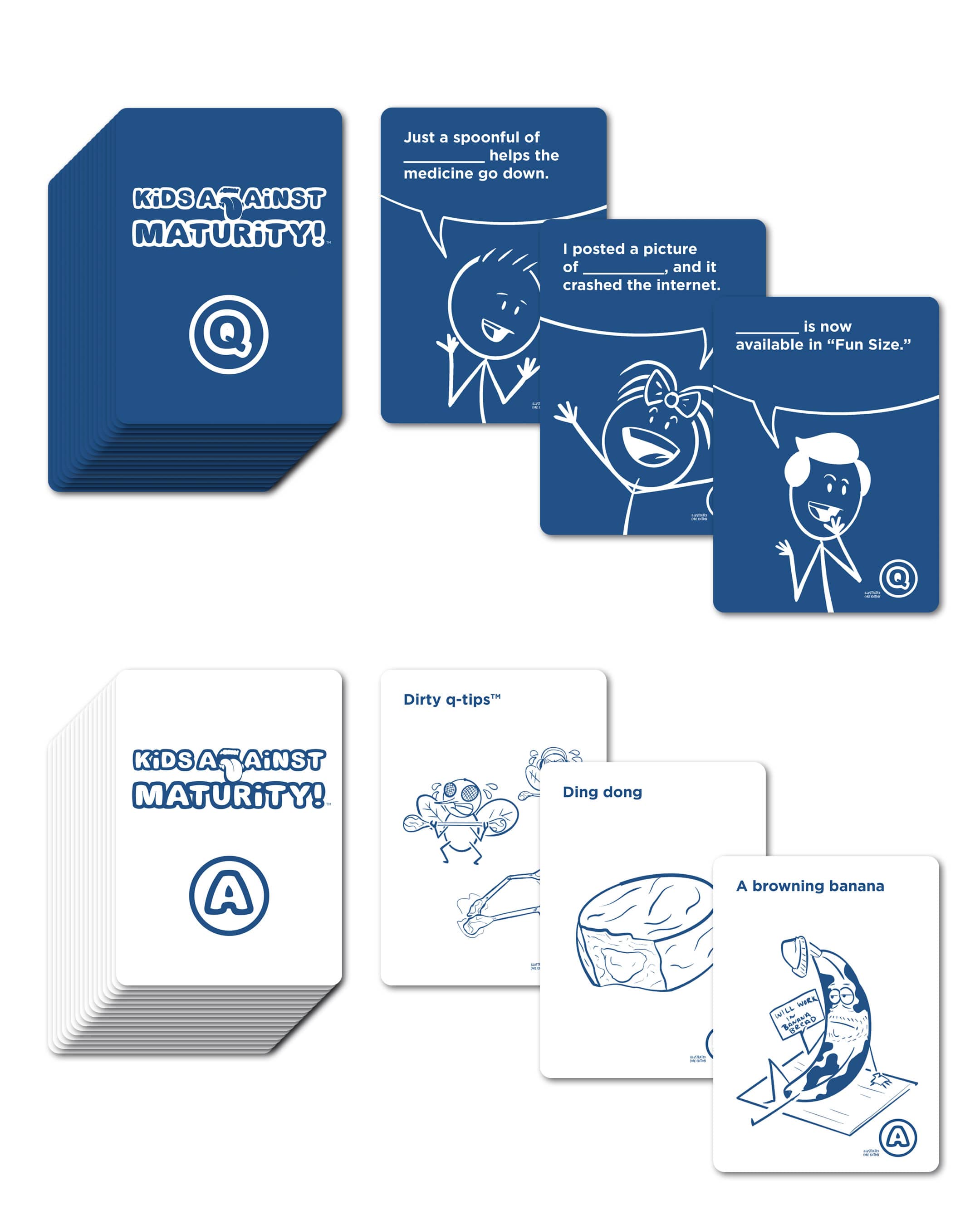 Kids Against Maturity Illustrated Edition Funny Card Game for Kids